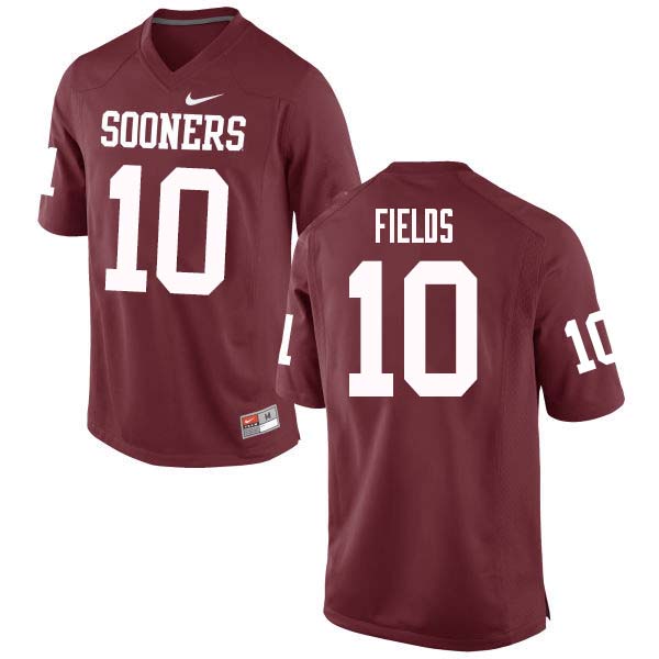 Men #10 Patrick Fields Oklahoma Sooners College Football Jerseys Sale-Crimson
